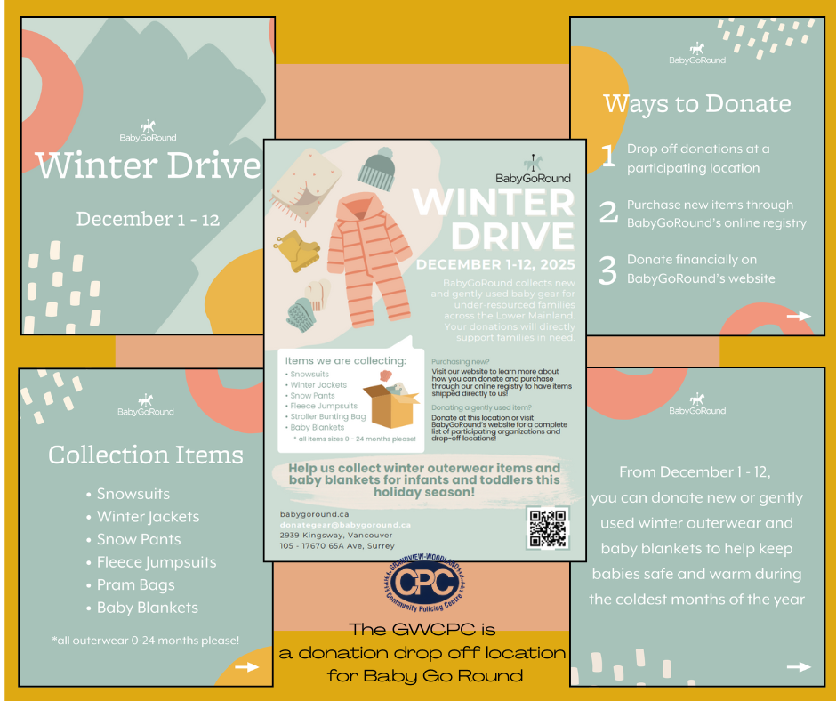 The GWCPC is a donation drop off location for Baby Go Round